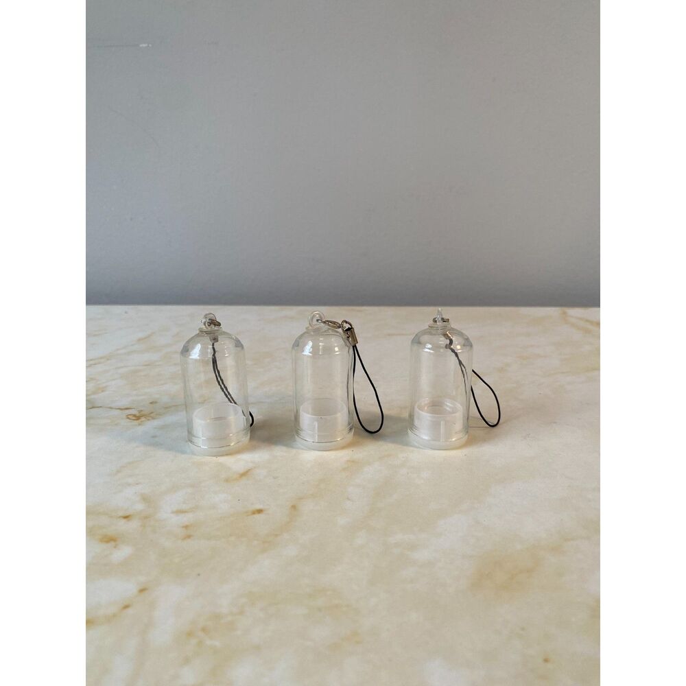 Fairycore Glass DIY Terrarium Apothecary keychain set of 3